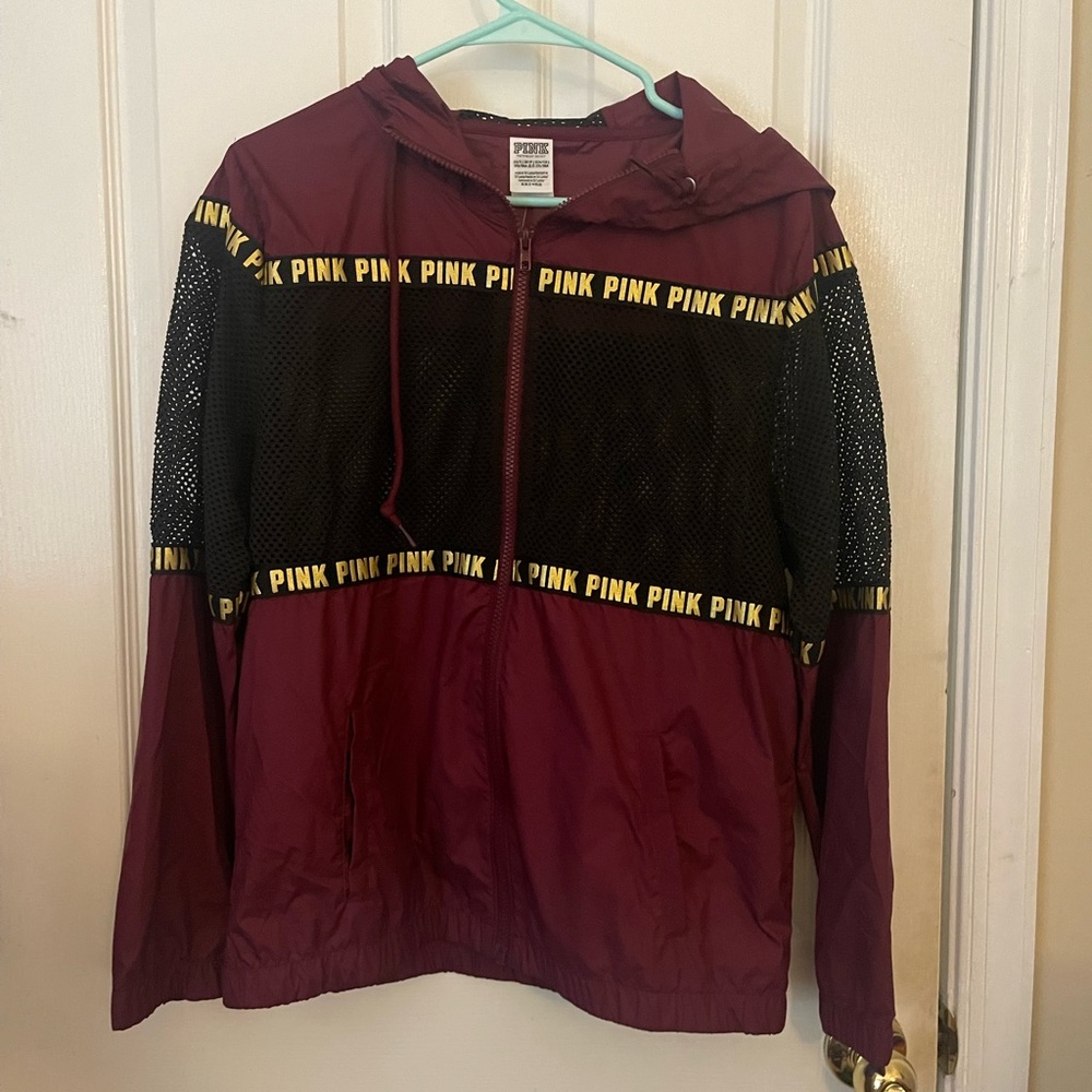 Victoria Secret Pink full zip mesh campus jacket